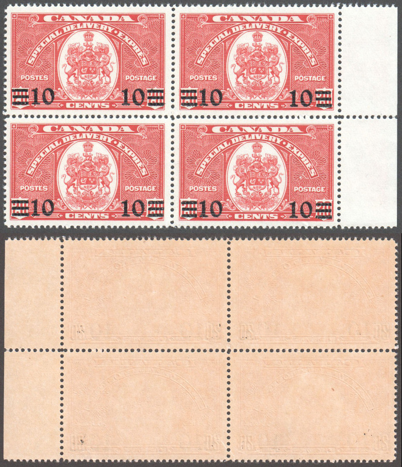 Canada Scott E9 MNH VF Block (A9-8) - Click Image to Close